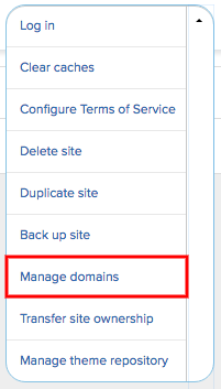 Set domain option.