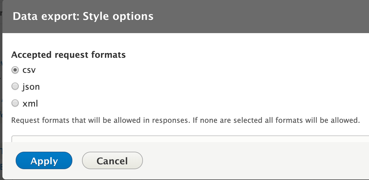 Select your preferred file format type from the available list.