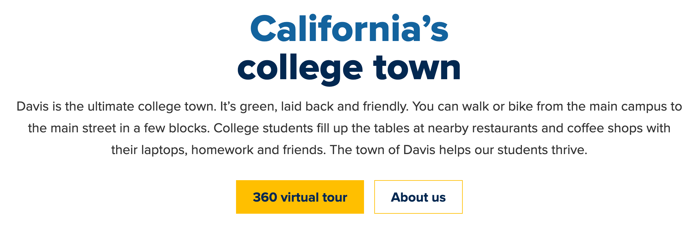 Screenshot example of the Alignable Promo block taken from the UC Davis home page