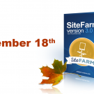 SiteFarm 3.0 Arriving November 18th