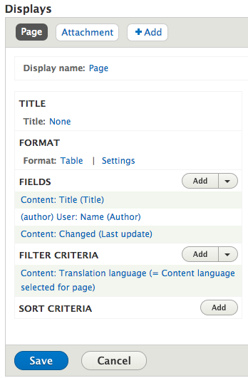 Fields, Filter Criteria, and Sort Criteria 