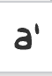 Footnote icon represented by the letter 'a' with a superscript '1' after it denoting the footnote marker.