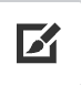 Icon brand texbox, a square with a pen inside.