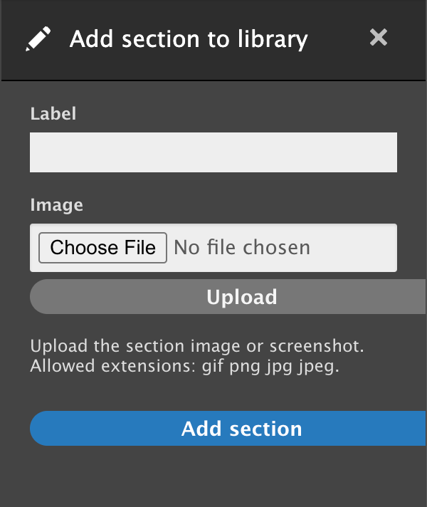 Add Section to Library