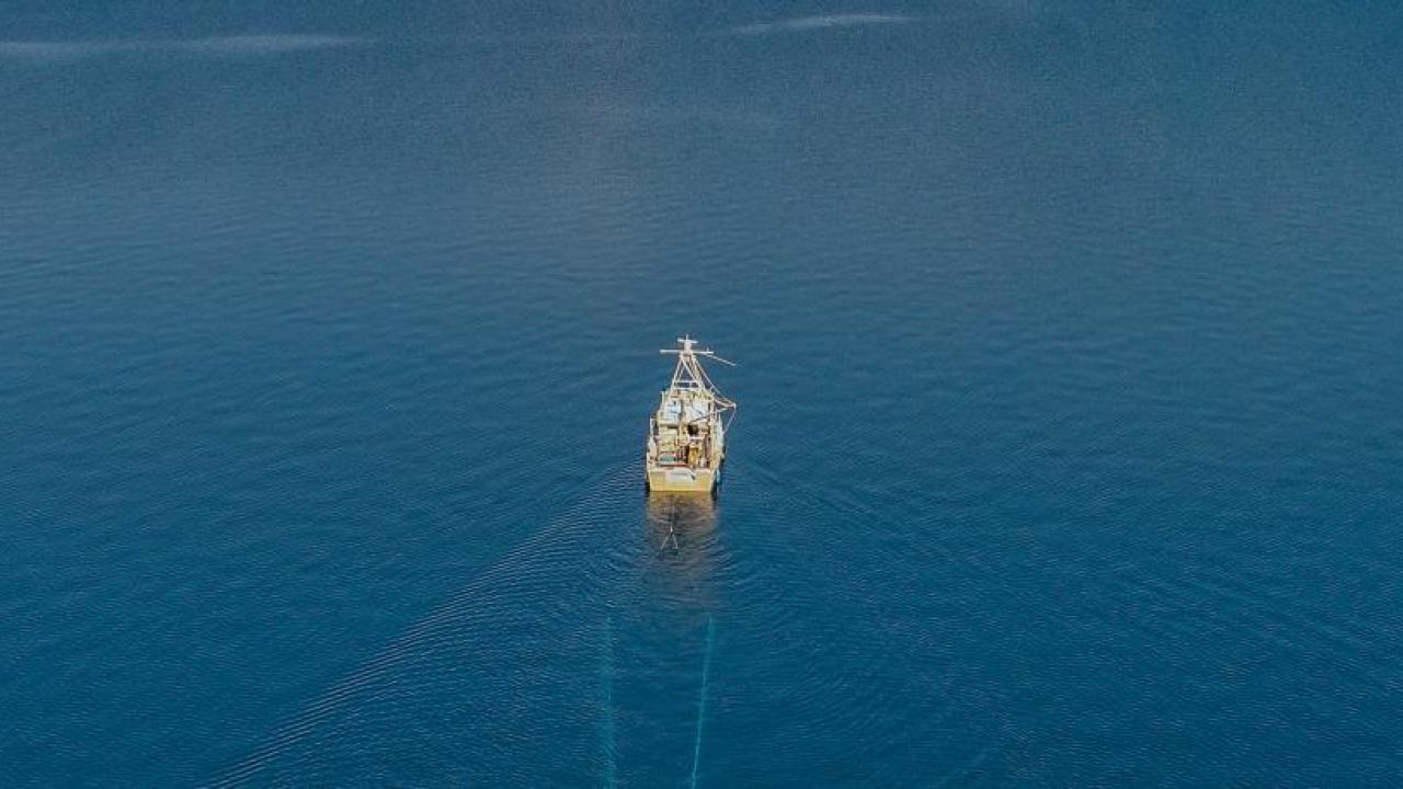A boat on Lake Tahoe