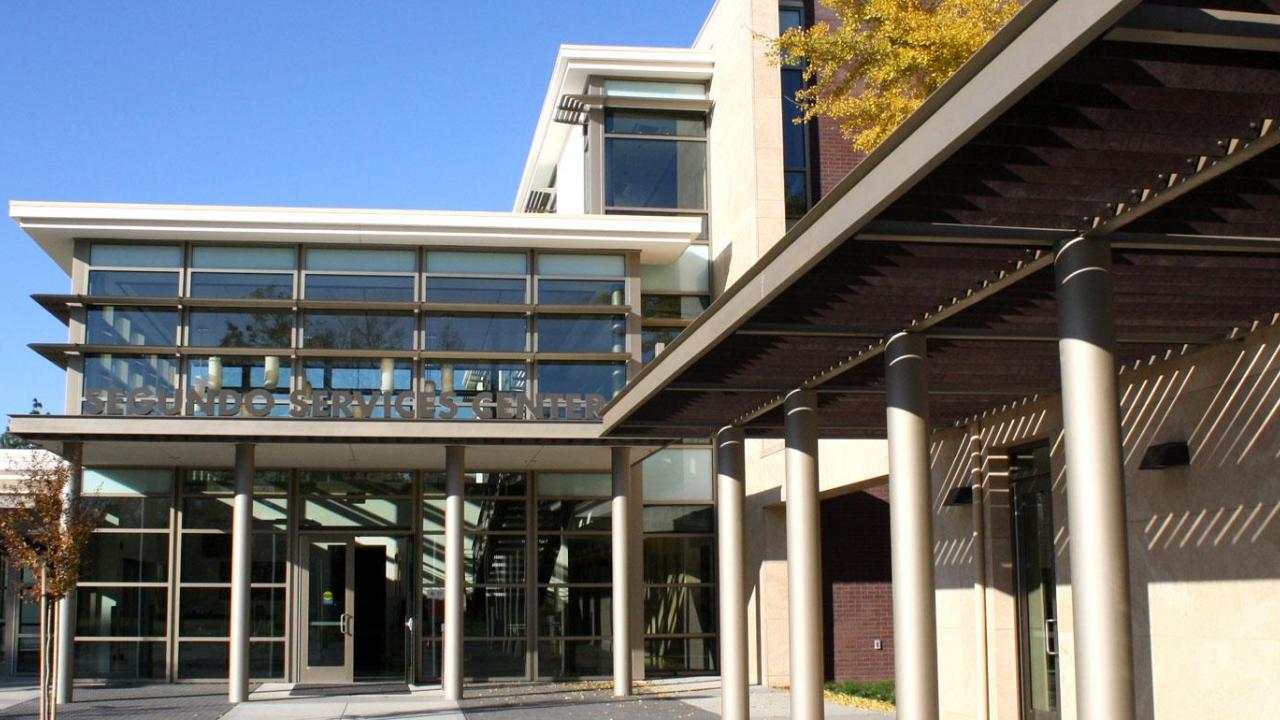 A photo of the outside of the Secundo Services Center.