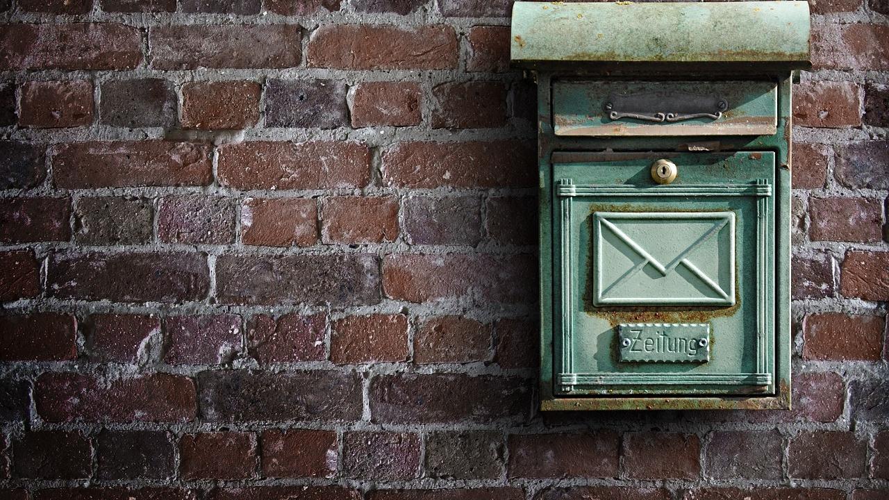 Mailbox on a brick wall
