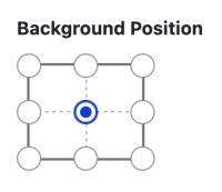 Background image position grid with radio button position selectors