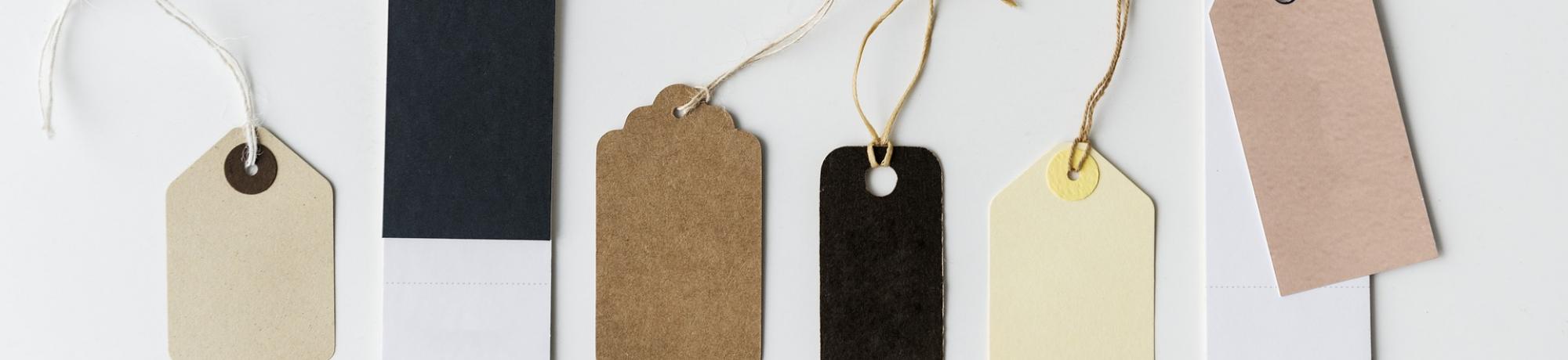A handful of blank gift tags